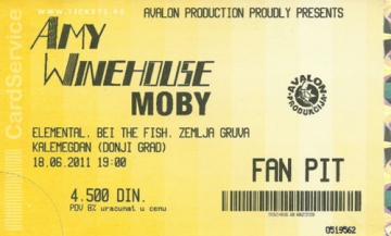 Vrijedna ulaznica za koncert Amy Winehouse (screnshot eBay)