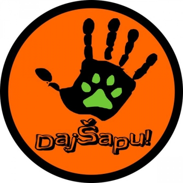 Logo Udruge za zaštitu životinja Daj šapu Vukovar