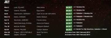 Iron Maiden tour 2013.