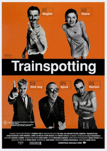 Plakat kultnog ostvarenja 'Trainspotting' iz 1996. godine