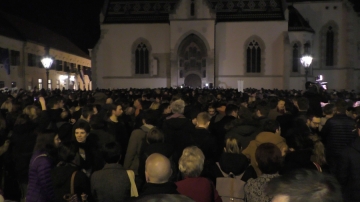 Prosvjed 'izdajnika' na Markovom trgu (Foto: Zoran Stajčić)