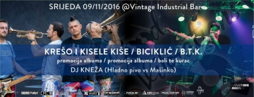 Krešo i Kisele Kiše i Biciklić promoviraju nove albume u Vintage Industrial Baru