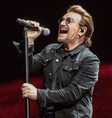 Bono Vox u Indianapolisu na Joshua Tree Touru 2017 snimljen 10. rujna 2017. (Foto: Wikipedia)